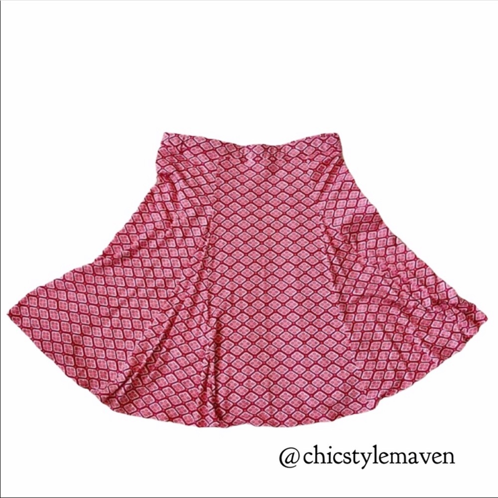 Max Studio Sz S knit skirt pink / coral NWT